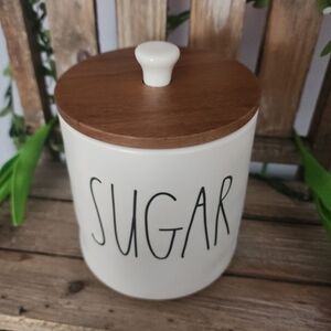 Rae Dunn "SUGAR" Canister with Wood Lid Brand New